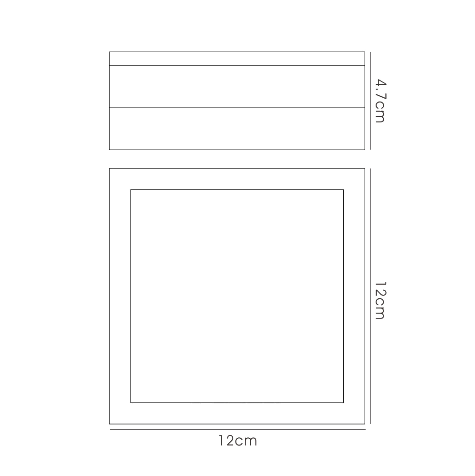 D0083  Aldo IP44 2.4W LED Square Wall Lamp, Louvre Design Stainless Steel